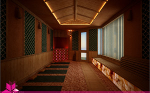 3D các phòng xông hơi sauna tại bãi biển Xuân Thiều, Đà Nẵng